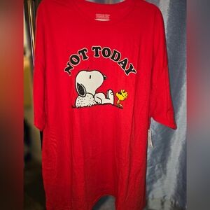 Peanuts Red Snoopy 'Not Today' T-Shirt